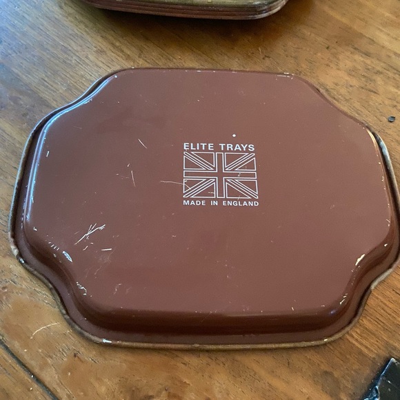 Set of 5 Vintage Elite Appetizer Trays - Picture 3 of 5